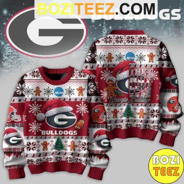 Kendrick Larma X NCAA Georgia Bulldogs Football They Not Like US Chirstmas Gifts 2024 Ugly Sweater