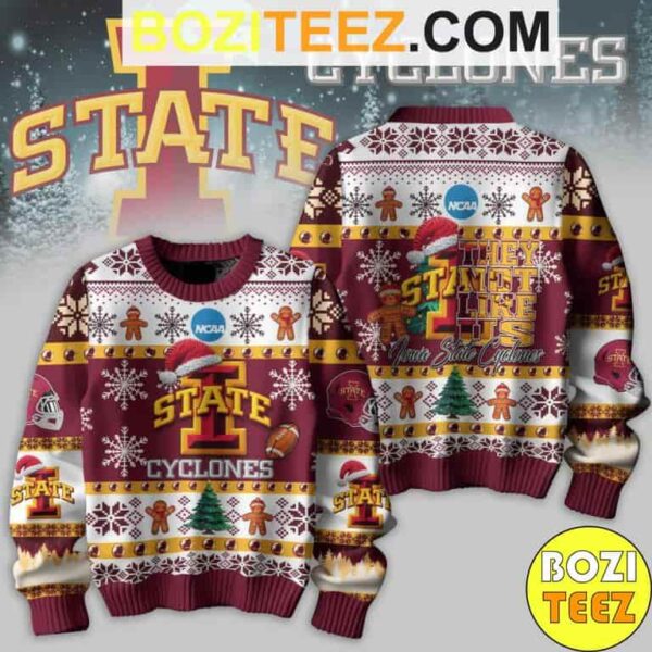 Kendrick Larma X NCAA Iowa State Cyclones Football They Not Like US Chirstmas Gifts 2024 Ugly Sweater