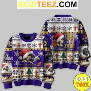 Kendrick Larma X NFL Baltimore Ravens They Not Like US Chirstmas Gifts 2024 Ugly Sweater