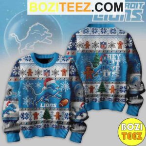 Kendrick Larma X NFL Detroit Lions 2024 They Not Like US Lions Chirstmas Gifts 2024 Ugly Sweater