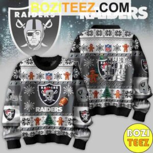 Kendrick Larma X NFL Las Vegas Raiders 2024 They Not Like US Raiders Chirstmas Gifts 2024 Ugly Sweater