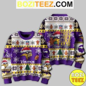 Kendrick Larma X NFL Minnesota Vikings They Not Like US Chirstmas Gifts 2024 Ugly Sweater