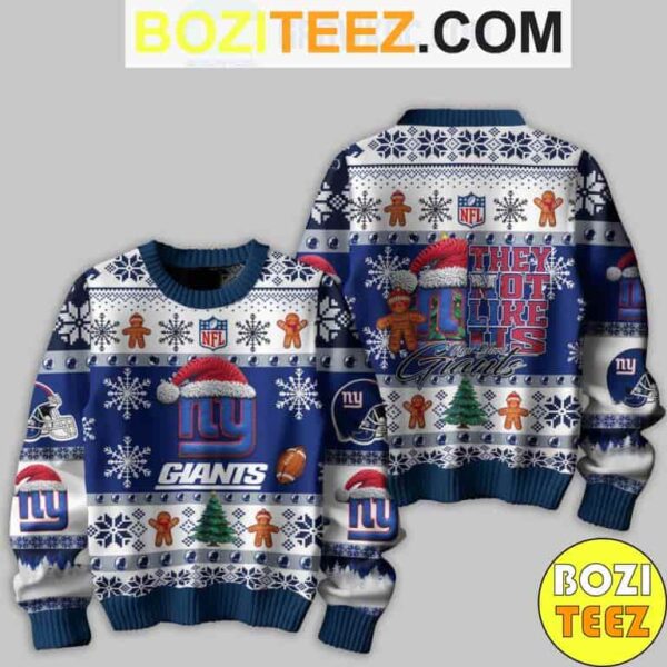 Kendrick Larma X NFL New York Giants They Not Like US Chirstmas Gifts 2024 Ugly Sweater