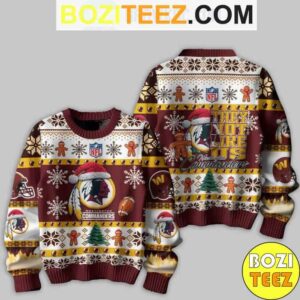 Kendrick Larma X NFL Washington Commanders They Not Like US Chirstmas Gifts 2024 Ugly Sweater