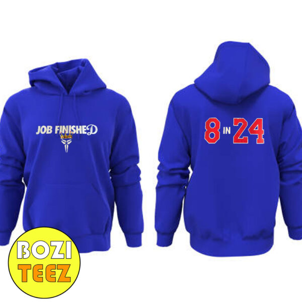 Los Angeles Dodgers x Kobe Bryant Nike Gear Via Vanessa Bryant Job Finished 8 In 24 Limited Two Sides T-Shirt Hoodie