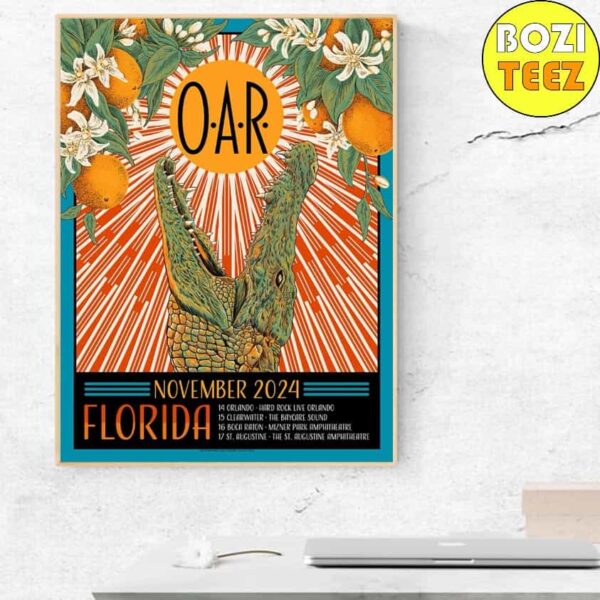 OAR Florida Tour List On Nov 22nd 2024 By Nathaniel Deas Home Decor Poster Canvas