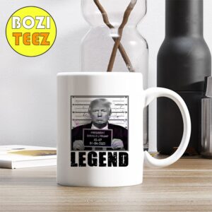 President 45th-47th Donald J Trump Mugshot Legend President T-Shirt