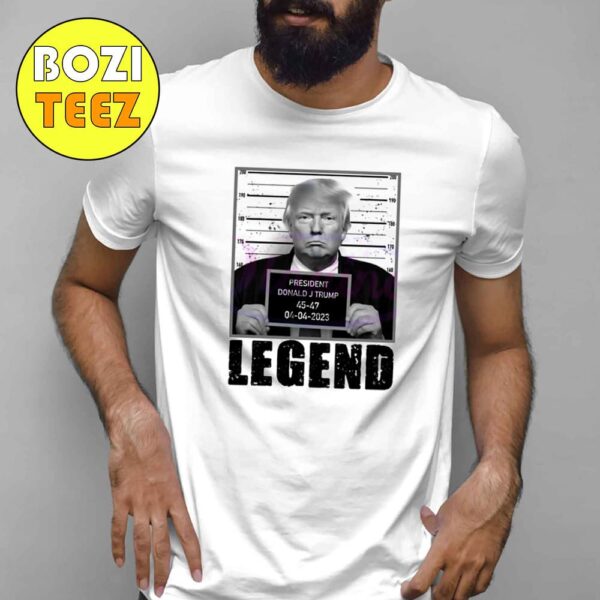 President 45th-47th Donald J Trump Mugshot Legend President T-Shirt