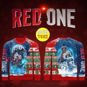 Save Christmas With A Red One Movie Limited Edition New 2024 Red One Ugly Sweater