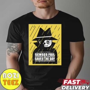 Sensesfail And Saves The Day VIP Poster Performance At St Andrew Hall The Shelter On Nov 22nd 2024 By Jacob Rosenburg Essentials Unisex T-Shirt