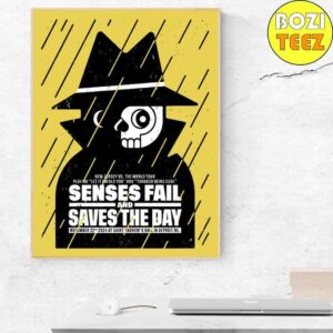 Sensesfail And Saves The Day VIP Poster Performance At St Andrew Hall The Shelter On Nov 22nd 2024 By Jacob Rosenburg Home Decor Poster Canvas