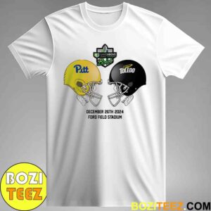 Game Above Sports Bowl NCAA 2024-2025 Bowl Games Pittsburgh Panthers vs Toledo Rockets At Ford Field Stadium Skull Helmet Head To Head Unisex T-Shirt