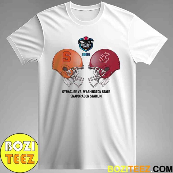 Holiday Bowl NCAA 2024-2025 Bowl Games Syracuse Orange vs Washington State Cougars At Snapdragon Stadium Skull Helmet Head To Head Unisex T-Shirt