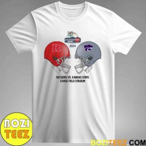 Rate Bowl NCAA 2024-2025 Bowl Games Rutgers Scarlet Knights vs Kansas State Wildcats At Chase Field Stadium Skull Helmet Head To Head Unisex T-Shirt