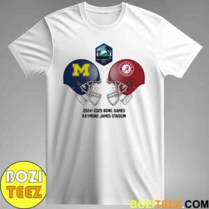 ReliaQuest Bowl NCAA 2024-2025 Bowl Games Alabama Crimson Tide vs Michigan Wolverines At Raymond James Stadium December 31 2024 Unisex T-Shirt